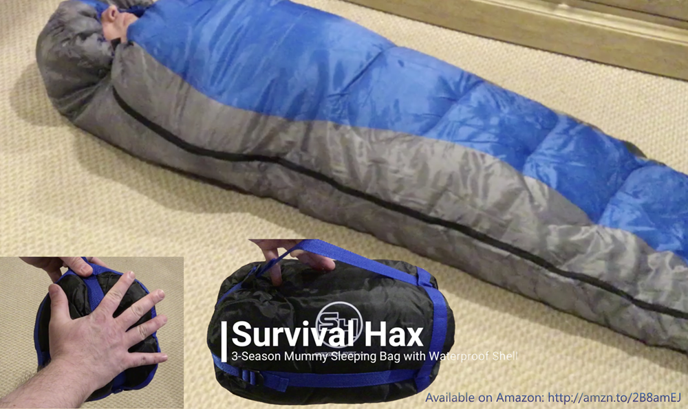 Survival Hax 3 Season Waterproof Mummy Sleeping Bag