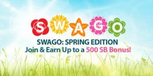 2018 Spring Edition SWAGO - Join and Earn up to 500 SB Bonus