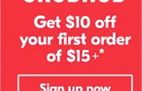 GRUBHUB - Save $10 off $15