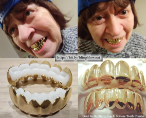 BlingBlowout.com - Gold Grillz Shiny Top & Bottom Teeth Combo